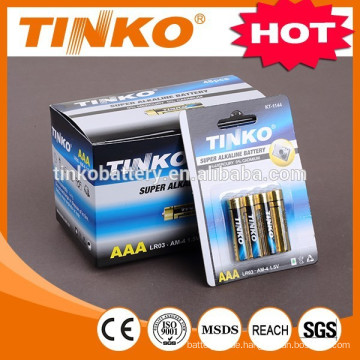 Trockenbatterie mit 4pcs/card(LR03 size AAA)